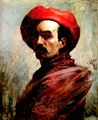 Cristobal Rojas Autoretrato con sombrero rojo